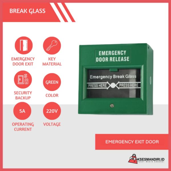 BREAK GLASS Emergency Door release