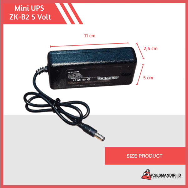 ZKTECO MINI UPS 5V Original - Gambar 2