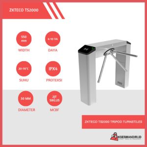 ZKTECO TS2000 Pro Tripod Turnstile Single Lane