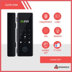 CLEVE K190 KACA Door Glass Smart Lock Pintu Bisa Record Data Lewat Apps