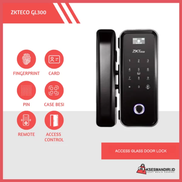SOLUTION GL300 Mesin Absensi Glassdoor Handle Pintu
