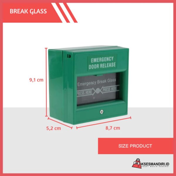 BREAK GLASS Emergency Door release - Gambar 3