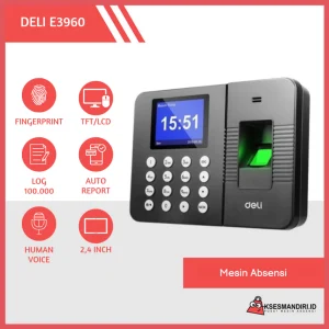 DELI E3960 Mesin Absensi Fingerprint