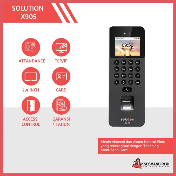 SOLUTION X905 Mesin Absensi Fingerprint