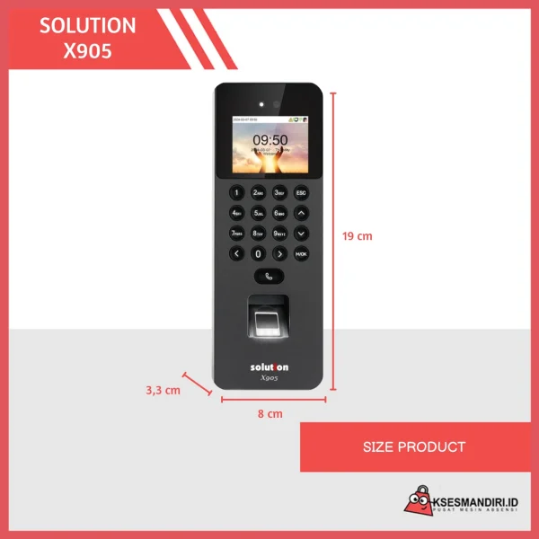 SOLUTION X905 Mesin Absensi Fingerprint - Gambar 2