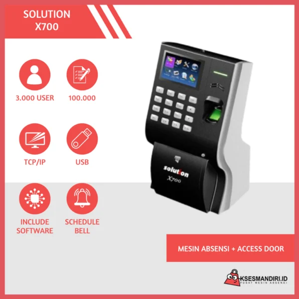 SOLUTION X700 Mesin Absensi dan Access Door