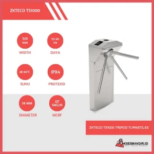 ZKTECO TS1000 Pro Tripod Turnstile Single Lane
