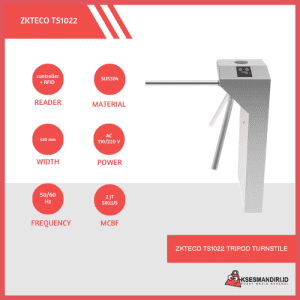 ZKTeco TS1022 Tripod Turnstile Gate Single Lane