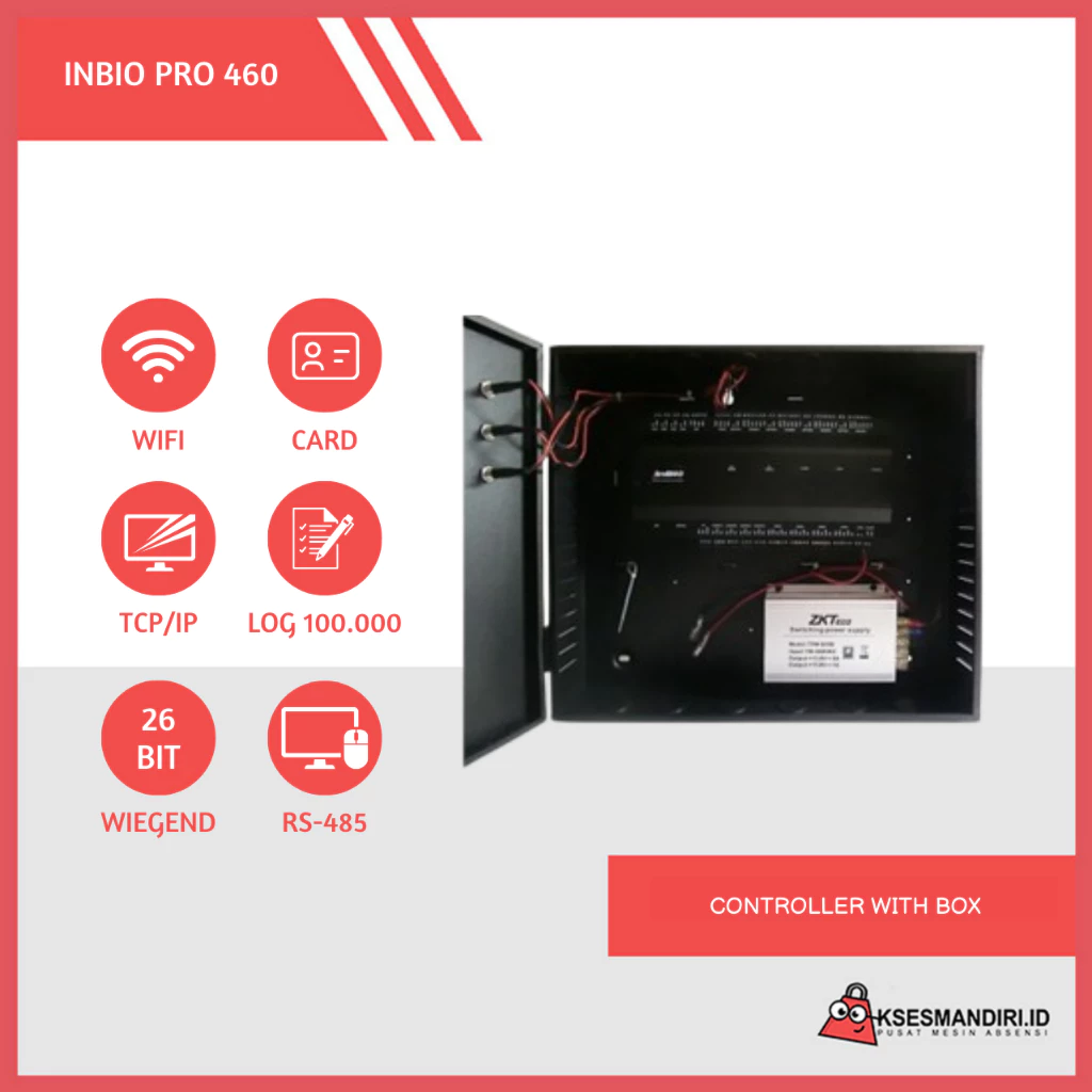 ZKTEC0 INBIO 460+BOX Mesin Controller 4 Pintu